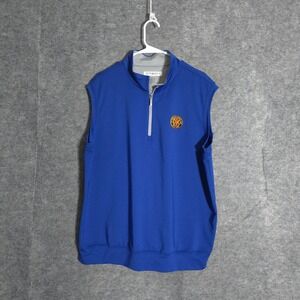 Carnoustie Tech Golf Vest Men XL Blue St Andrews Country Club Boca Raton Zip 1/4